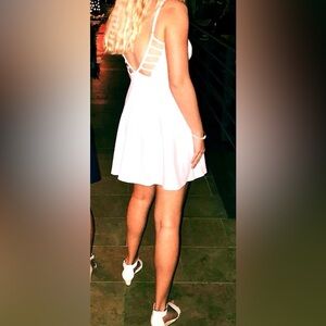 Lulu’s white skater dress. Size medium.